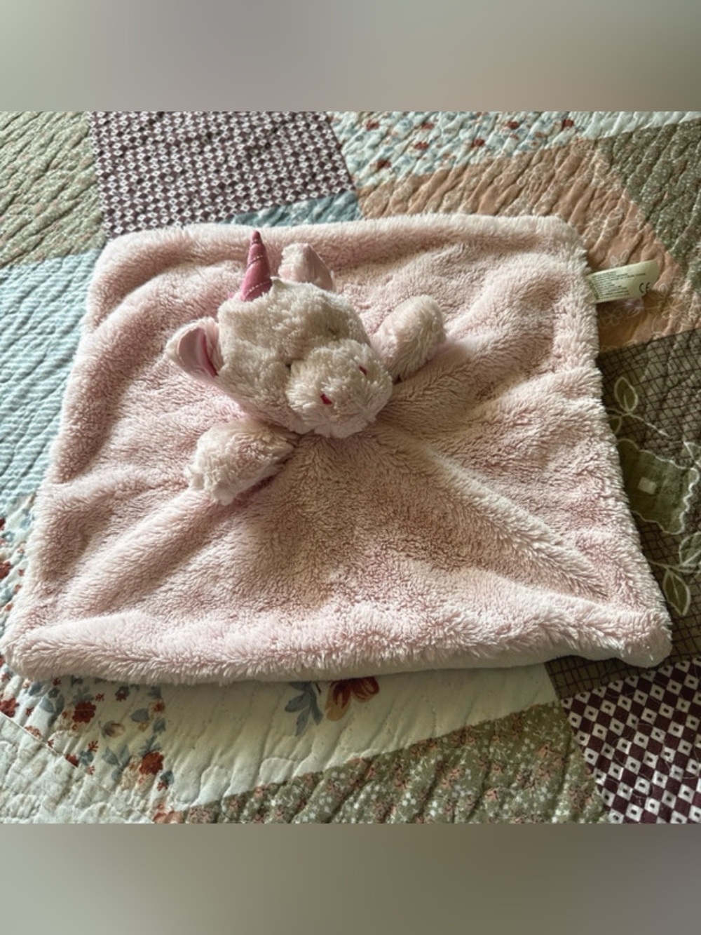 Kellytoy Pink Unicorn Lovey Security Blanket - Soft Plush